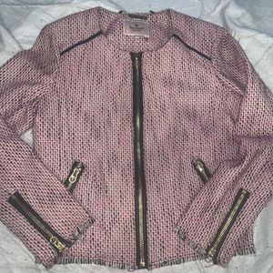 Juicy Couture pink tweed jacket size Medium